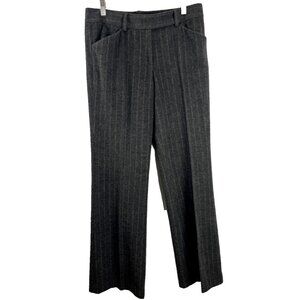 Charles Nolan New York Wool-Cashmere Blend Pinstripe Dress Pants Women's Size 6